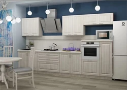 Kitchen bleached oak in the interior photo