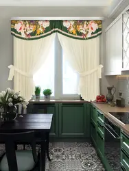 Сучасны дызайн штор на кухню карцінкі