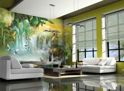 Fresco for the living room in a modern style photo