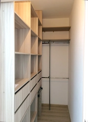 Dressing room in the pantry Khrushchev design