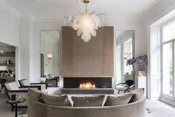 Bio-fireplaces in the living room interior