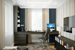 Living room office interior design photo