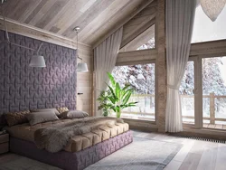 Спальня В Деревянном Доме Из Бруса Фото