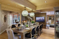 Kitchen dining room design in a country house