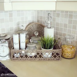 Tray in the kitchen interior