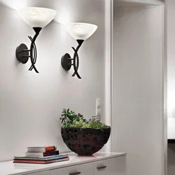 Modern sconces in the hallway photo