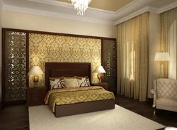 Золотая спальня интерьер фото