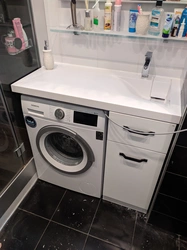 Установка стиральной машины в ванной фото