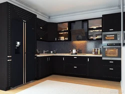 Kitchen Design Photo Corner Black