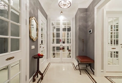 Doors to the interior of the corridor in the apartment