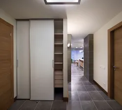 Doors to the interior of the corridor in the apartment