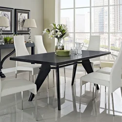 Light chairs in the kitchen interior