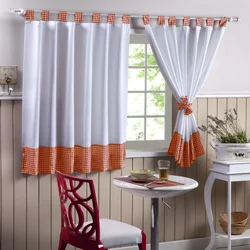 Curtain design for a small kitchen in a modern style