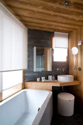 Bathroom in a frame house finishing photo