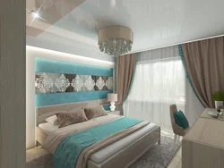 Gray turquoise bedroom design