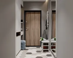 Hallway in an interior design studio apartment