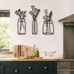 Decor of one wall in the kitchen photo