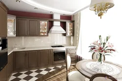 Kitchen designs in brown and beige colors