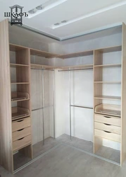 Corner compartment in the bedroom photo