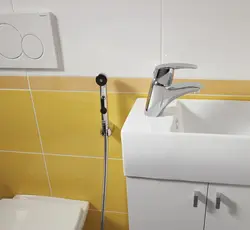 Гигиенический душ в ванной в интерьере