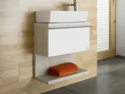 Cabinet with bathroom sink 50 cm photo