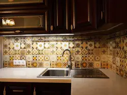 Tile apron design for kitchen