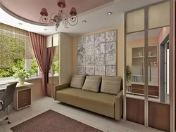Living room bedroom with balcony photo