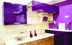 What colors goes with lilac in the kitchen interior