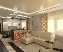 Living room design 35 sq m in the house