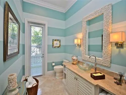 Paint the bathroom walls instead of tiles photo