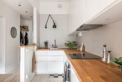 Kitchens In A Modern Style With A Wooden Countertop Photo