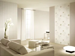 Wallpaper for the living room photo combined in light colors modern style