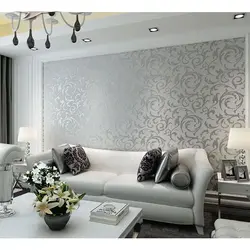 Wallpaper for the living room photo combined in light colors modern style