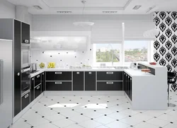 Дизайн Кухни С Черно Белым Полом