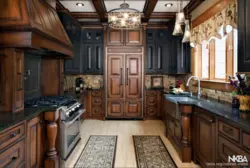 Classic kitchen wood in the interior