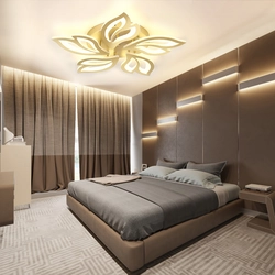 Дизайн освещения в спальне в современном стиле