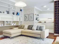 Apartment interior upholstered furniture