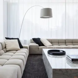Apartment interior upholstered furniture