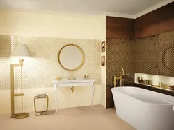 Дызайн ваннай залатога колеру