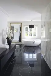Фото черный мрамор в ванной дизайн