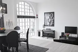 Black Furniture In The Living Room Interior