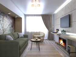 Fireplace in an apartment 18 sq m photo