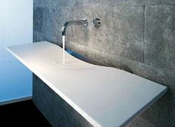Дизайн ванной раковина из камня