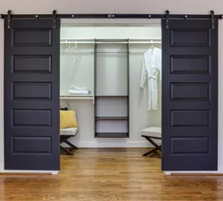 Compartment doors for a dressing room photo in an apartment