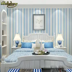 Blue blue bedroom interior