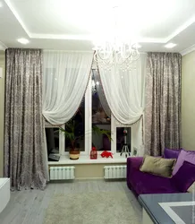 Decoration curtains living room design photo