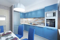 Кухня Бело Синяя Дизайн