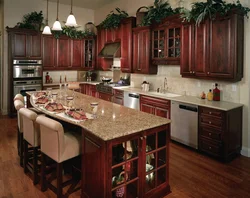 Cherry blossom in the kitchen interior