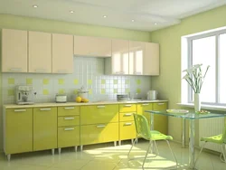 Желто зеленый цвет в интерьере кухни
