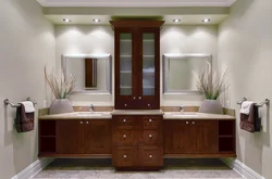 Built-in furniture in the bathroom photo